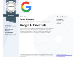 Google AI Essentials certificate