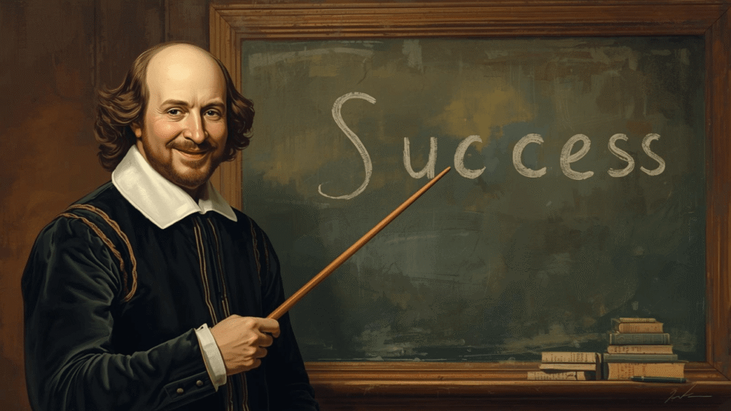 AI Canva Subscriber Generated Image: Smiling Shakespeare